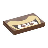 Tuile 2 x 3 avec âne kony yeux motif imprimé (Tile 2 x 3 with Donkey Kony Eyes Print)