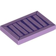 Visuel indicatif Rebrickable de Tuile 2 x 3 avec la caisse en bois violet foncé / motif imprimé de volet (Tile 2 x 3 with Dark Purple Wooden Crate / Shutter Print)