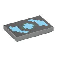 Visuel indicatif Rebrickable de Tuile 2 x 3 avec motif imprimé formes pixellisées bleu clair (Tile 2 x 3 with Bright Light Blue Pixelated Shapes Print)