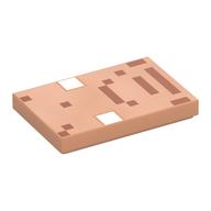 Visuel indicatif Rebrickable de Tuile 2 x 3 avec Visage pixellisé Hoglin, Motif imprimé yeux blancs (Tile 2 x 3 with Pixelated Hoglin Face, White Eyes Print)