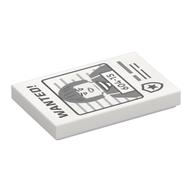 Visuel indicatif Rebrickable de Tuile 2 x 3 avec l'affiche voulue avec 'WANTED' et '604-15' imprimé (Tile 2 x 3 with Wanted Poster with 'WANTED' and '604-15' Print)