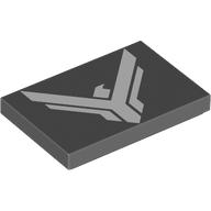 Visuel indicatif Rebrickable de Tuile 2 x 3 avec atreides blanc oiseau insignes imprimé (Tile 2 x 3 with White Atreides Bird Insignia Print)