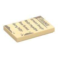 Visuel indicatif Rebrickable de Tuile 2 x 3 avec Liste de contrôle, 'STUDENTS', Noms imprimés (Tile 2 x 3 with Checklist, 'STUDENTS', Names Print)