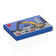 Visuel indicatif Rebrickable de Tuile 2 x 3 avec LEGO coffret, Motif imprimé excavatrice (Tile 2 x 3 with LEGO Set, Excavator Print)