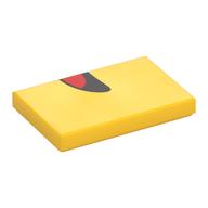 Visuel indicatif Rebrickable de Tuile 2 x 3 avec Demi Bouche, Motif imprimé souriant (Tile 2 x 3 with Half Mouth, Smiling Print)