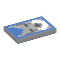 Visuel indicatif Rebrickable de Tuile 2 x 3 avec motif imprimé Loup pixelisé (Tile 2 x 3 with Pixelated Wolf Print)