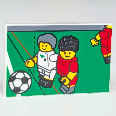 Visuel indicatif Rebrickable de Tuile 2 x 3 avec les joueurs de football motif imprimé (Tile 2 x 3 with Soccer Players Print)