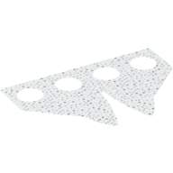 Accessoire de taille coattails, pointus avec motif imprimé de taches d'argent (Hipwear Coattails, Pointed with Silver Speckles Print)