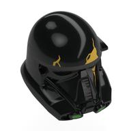Casque Imperial Death Trooper avec motif imprimé de fissures en or (Helmet Imperial Death Trooper with Gold Cracks Print)