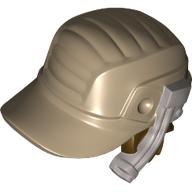 Cheveux et chapeau / Casquette, casque plat argenté et motif imprimé cheveux brun foncé (Jyn Erso) (Hair and Hat / Cap, Flat Silver Headset and Dark Brown Hair Print (Jyn Erso))