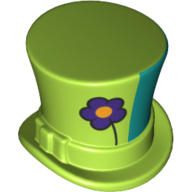Chapeau haut de forme avec motif imprimé fleur (Tall Top Hat with Flower Print)