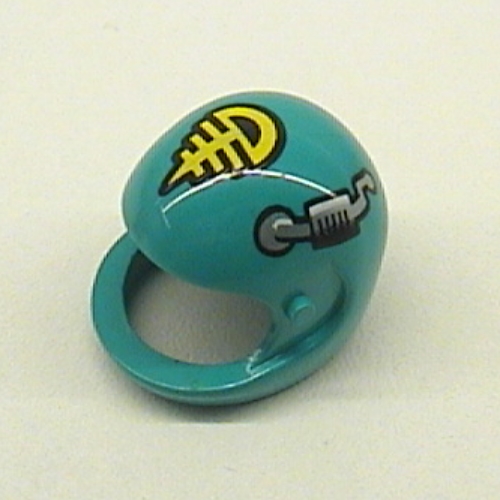 Casque Technic avec motif imprimé jaune, noir et argent (Technic Figure Helmet with Yellow, Black and Silver Print)