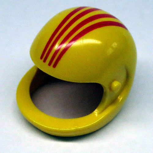 Casque Technic avec quatre lignes rouges imprimées (Technic Figure Helmet with Four Red Lines Print)