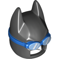 Visuel indicatif Rebrickable de Masque, capot de Batman avec motif de lunettes de natation bleues (Mask, Batman Cowl with Blue Swimming Goggles Pattern)