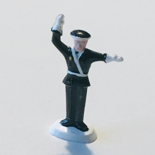 Visuel indicatif Rebrickable de Ho échelle accessoire policier une main vers le haut (HO Scale Accessory Policeman One Hand Up)