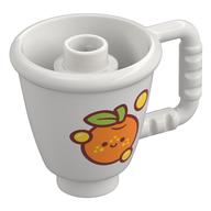 Visuel indicatif Rebrickable de Duplo cône / tasse à glace avec motif imprimé orange, bulles jaunes (Duplo Cone / Ice Cup with Orange, Yellow Bubbles Print)