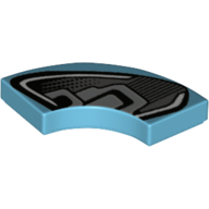 Visuel indicatif Rebrickable de Tuile 2 x 2 courbes, Macaroni avec motif imprimé phare (Tile 2 x 2 Curved, Macaroni with Headlight Print)
