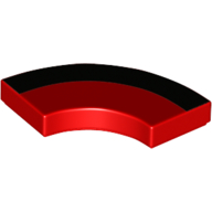 Visuel indicatif Rebrickable de Tuile 2 x 2 incurvée, macaroni avec motif imprimé à rayures noires (Tile 2 x 2 Curved, Macaroni with Black Stripe Print)