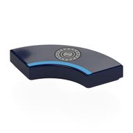 Visuel indicatif Rebrickable de Tuile 2 x 2 incurvée, macaroni avec bande azurée foncée, bouchon de carburant argenté motif imprimé (Tile 2 x 2 Curved, Macaroni with Dark Azure Stripe, Silver Fuel Cap Print)