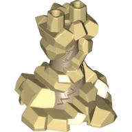 Bas du corps, des roches tourbillonnantes sur le motif de cône de beige foncé (Lower Body, Swirling Rocks over Dark Tan Cone Pattern)