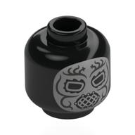 Tête de minifigurine Mangemort, Masque d'argent (Minifig Head Death Eater, Silver Mask)