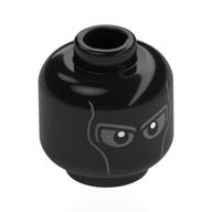 Tête de minifigurine Tarentule, yeux gris bleuté foncé, lignes, nœud dans le dos (Minifig Head Tarantula, Dark Bluish Grey Eyes, Lines, Knot in Back)