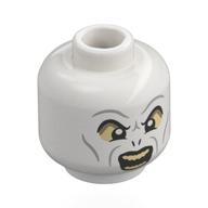 Tête de minifigurine Voldemort, sourcils noirs, Fard à paupières beige, Cri bouche ouverte (Minifig Head Voldemort, Black Eyebrows, Tan Eyeshadow, Open Mouth Scream)