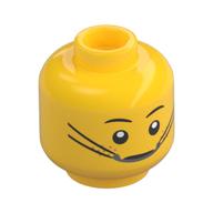 Tête de minifigurine jayden, accolades, yeux ouverts / yeux fermés dormir motif imprimé (Minifig Head Jayden, Braces, Open Eyes/Closed Eyes Sleeping Print)
