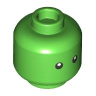 Tête de minifigurine Z-Blob, petit motif imprimé yeux noirs (Minifig Head Z-Blob, Small Black Eyes Print)
