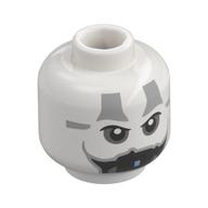 Tête de minifigurine foncé Malak, Formes gris bleuté clair, Fard à paupières gris bleuté foncé, Appareil respiratoire noir (Minifig Head Darth Malak, Light Bluish grey Shapes, Dark Bluish Grey Eyeshadow, Black Breathing Apparatus)