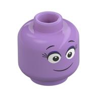 Tête de minifigurine, yeux blancs, Sourire noir (Minifig Head, White Eyes, Thing Black Smile)
