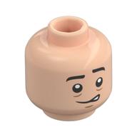 Tête de minifigurine Professeur Quirinus Quirrell/Voldemort, Sourire tordu / Visage beige, Rides, Sans nez (Minifig Head Professor Quirinus Quirrell/Voldemort, Never Crooked Smile / Tan Face, Wrinkles, No Nose)
