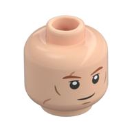 Tête de minifigurine Cal Kestis, sourcils orange foncé, cicatrices, bouche fermée / bouche ouverte en colère, dents (Minifig Head Cal Kestis, Dark Orange Eyebrows, Scars, Closed Mouth/Angry Open Mouth, Teeth)