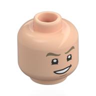 Tête de minifigurine Sanji, Sourcils beige foncés, Sourire / Sourire moyen (Minifig Head Sanji, Dark Tan Eyebrows, Smirk / Mean Grin)