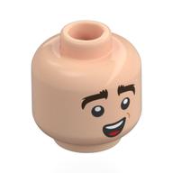 Tête de minifigurine Déagol, sourcils épais brun foncé, bouche ouverte Sourire / bouche fermée Souffle (Minifig Head Déagol, Thick Dark Brown Eyebrows, Open Mouth Smile / Closed Mouth Holding Breath)