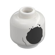Tête de minifigurine La tache, tache noire pour le visage (Minifig Head The Spot, Black Splotch for Face)
