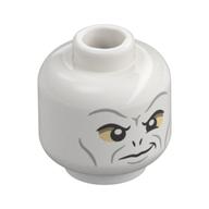 Tête de minifigurine Voldemort, beige autour des yeux, motif imprimé sourire (Minifig Head Voldemort, Tan Around Eyes, Smirk Print)