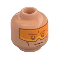 Tête de minifigurine clone pilote, visière orange (Minifig Head Clone Pilot, Orange Visor)
