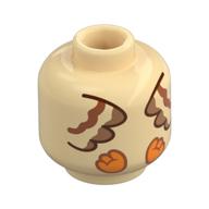 Tête de minifigurine avec motif imprimé corps hibou (Minifig Head with Owl Body Print)