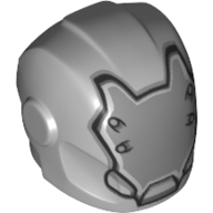 Casque avec plaques d'armure et protecteurs d'oreille avec masque sans visage avec motif imprimé Rivets (Helmet with Armor Plates and Ear Protectors with Faceless Mask with Rivets Print)