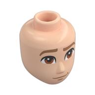 Tête de mini-poupée Mâle, sourcils nougat moyen, yeux bruns, bouche mince (Minidoll Head Male, Medium Nougat Eyebrows, Brown Eyes, Thin Mouth)