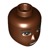 Tête de mini-poupée Homme, Noisette Yeux, motif : bouche ouverte (Minidoll Head Male, Hazel Eyes, Open Mouth Print)