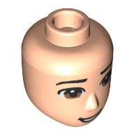 Tête de mini-poupée Homme, yeux bruns, motif : bouche ouverte (Minidoll Head Male, Brown Eyes, Open Mouth Print)