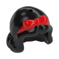 Cheveux courts avec boucles, motif imprimé rouge Bow (blanc neige) (Hair Short with Curls, Red Bow Print (Snow White))