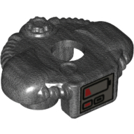 Minifigurine épaulettes avec réservoir de plongée et panneau avant avec indicateur de vie de la batterie rouge motif imprimé (Minifig Neckwear Shoulder Pads with Scuba Tank and Front Panel with Red Battery Life Indicator Print)