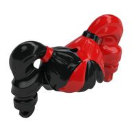Cheveux couettes haut rebondissement et trou sur le dessus avec motif imprimé côté gauche rouge (Hair Pigtails High Bouncy and Hole on Top with Red Left Side Print)
