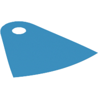 Cape de cou, bas incurvé, un petit trou supérieur [sans motif] (Neckwear Cape, Curved Bottom, One Small Top Hole [Plain])