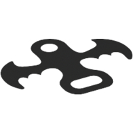 Ailes de col, 30 x 40 mm, motif imprimé noir transparent (Neckwear Wings, 30 x 40 mm, Transparent All-Black Print)