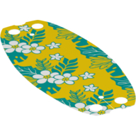 Visuel indicatif Rebrickable de Hamac avec motif imprimé de plantes turquoise foncé (Hammock with Dark Turquoise Plant Print)