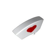 Chapeau d'accessoires de coiffure avec petite connecteur, motif imprimé cœur rouge (infirmière) (Headwear Accessory Hat with Small Pin, Red Heart Print (Nurse))